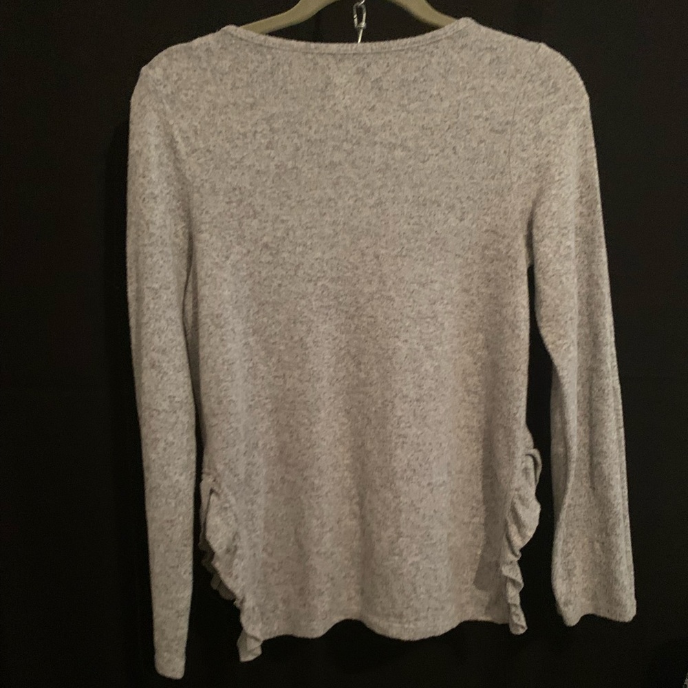 Tween girls grey hi/lo sweater